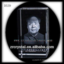 Président de la gravure laser 3D Mao Zedong